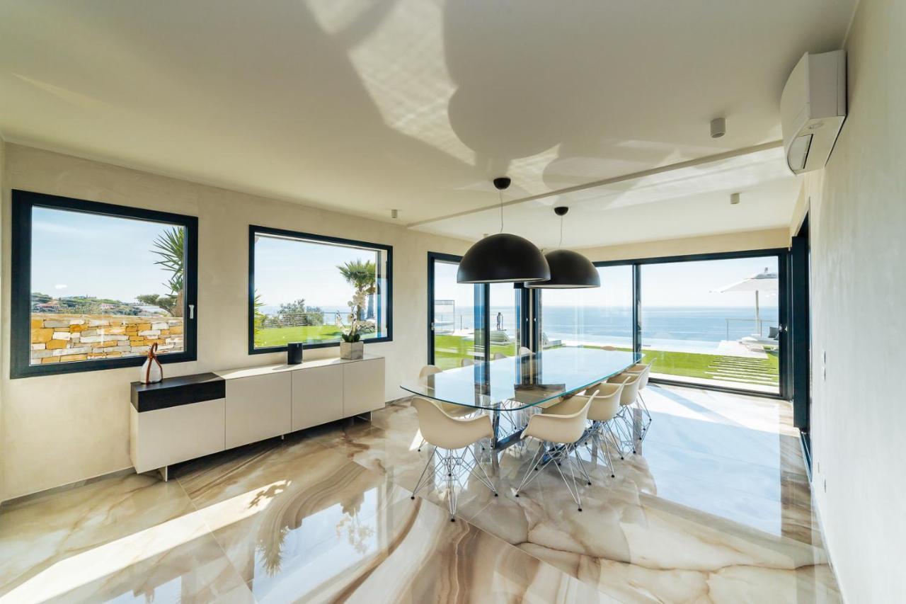 Villa Sabrina Riviera Dei Fiori A Picco Sul Mare Con Piscina Privata ,Wellness & Spa Империя Экстерьер фото
